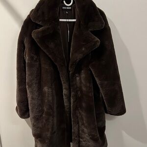 Steve Madden Dark Brown Plush Coat